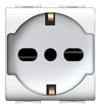 PRESA ITALIANA/TEDESCA 10/16A ECL4050/WH