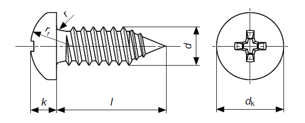 VITI AUTOFILETTANTI TC 3.9X25 ZINC 7981 