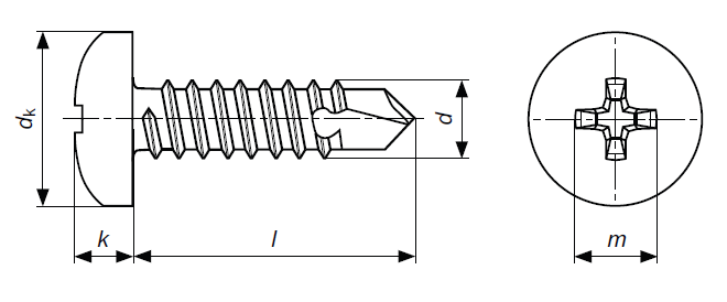 VITI AUTOFORANTI TC 4.8X25 ZINC 7504-N  