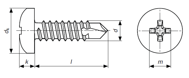 VITI AUTOFORANTI TE/FR 4.8X19 ZIN 7504-K