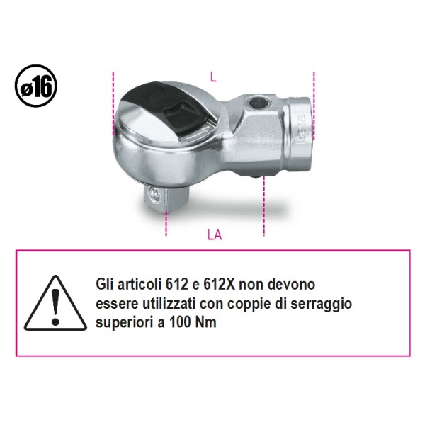 BETA 612 CRICCHETTI REVERSIBILI 3/8