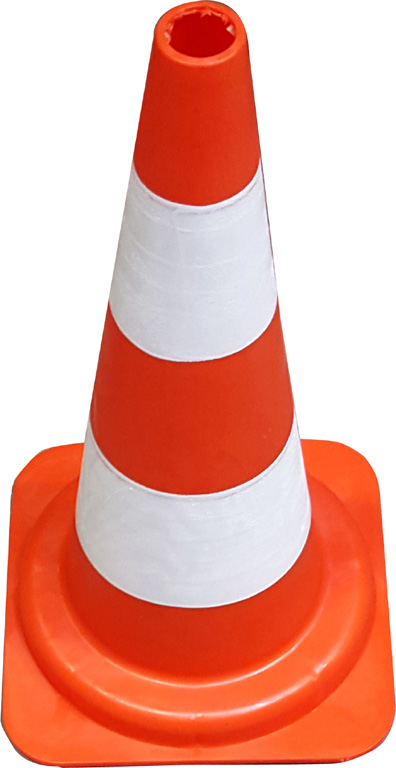 CONO PLASTICA 50CM BIANCO/ROSSOFI53293