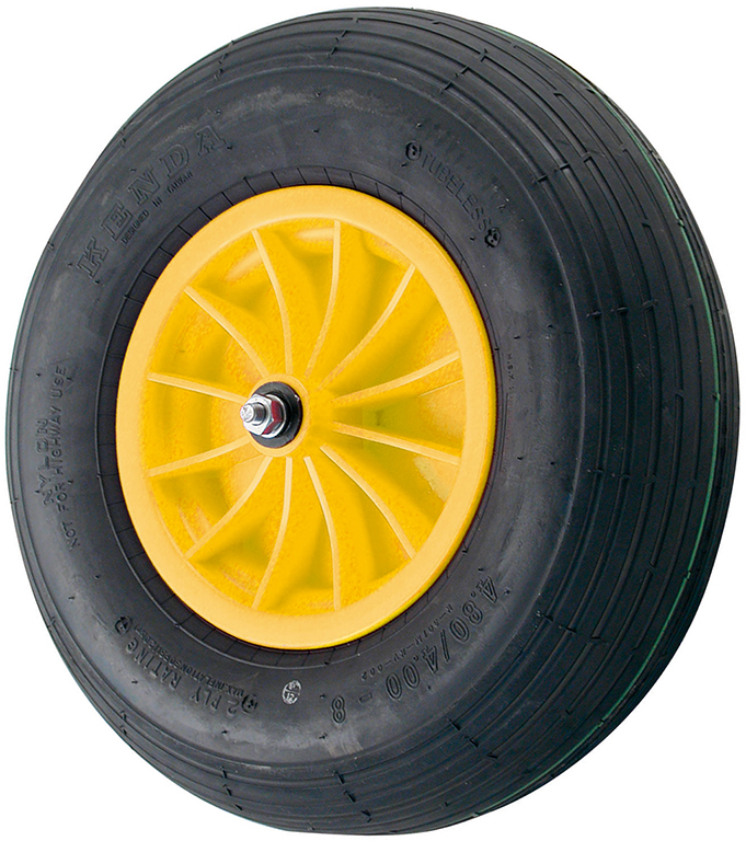 RUOTA X CARRIOLA PLASTICA GIALLA 22023
