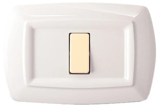 PLACCA TONDO' 1 POSTO BIANCO ECL2591WH  