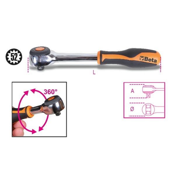 BETA 910/58 CRICCHETTO 3/8 52 DENTI     
