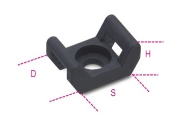 SUPPORTO SELLA PA6.6 NERI9 100PZ BMN0906