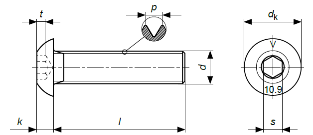 BUTTON 10X40 10.9 7380                  