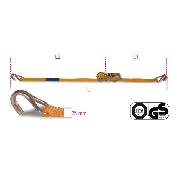 ANCORAGGIO 25MM GANCI UNCINO 8180-4 4MT