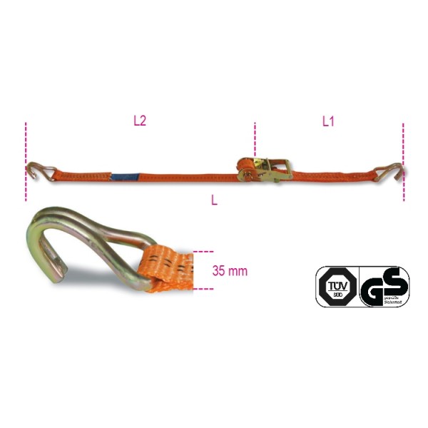 ANCORAGGIO 35MM GANCI UNCINO 8181 6MT