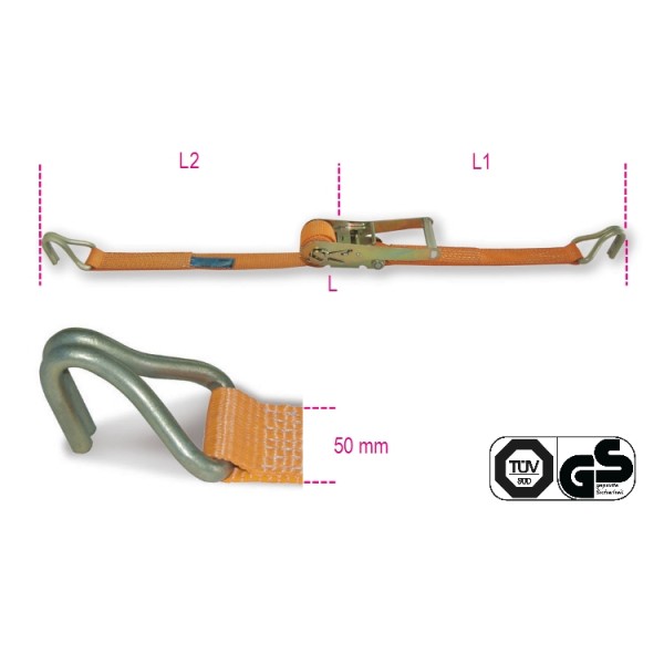 ANCORAGGIO 50MM GANCI 2000KG 8182 8.5M  
