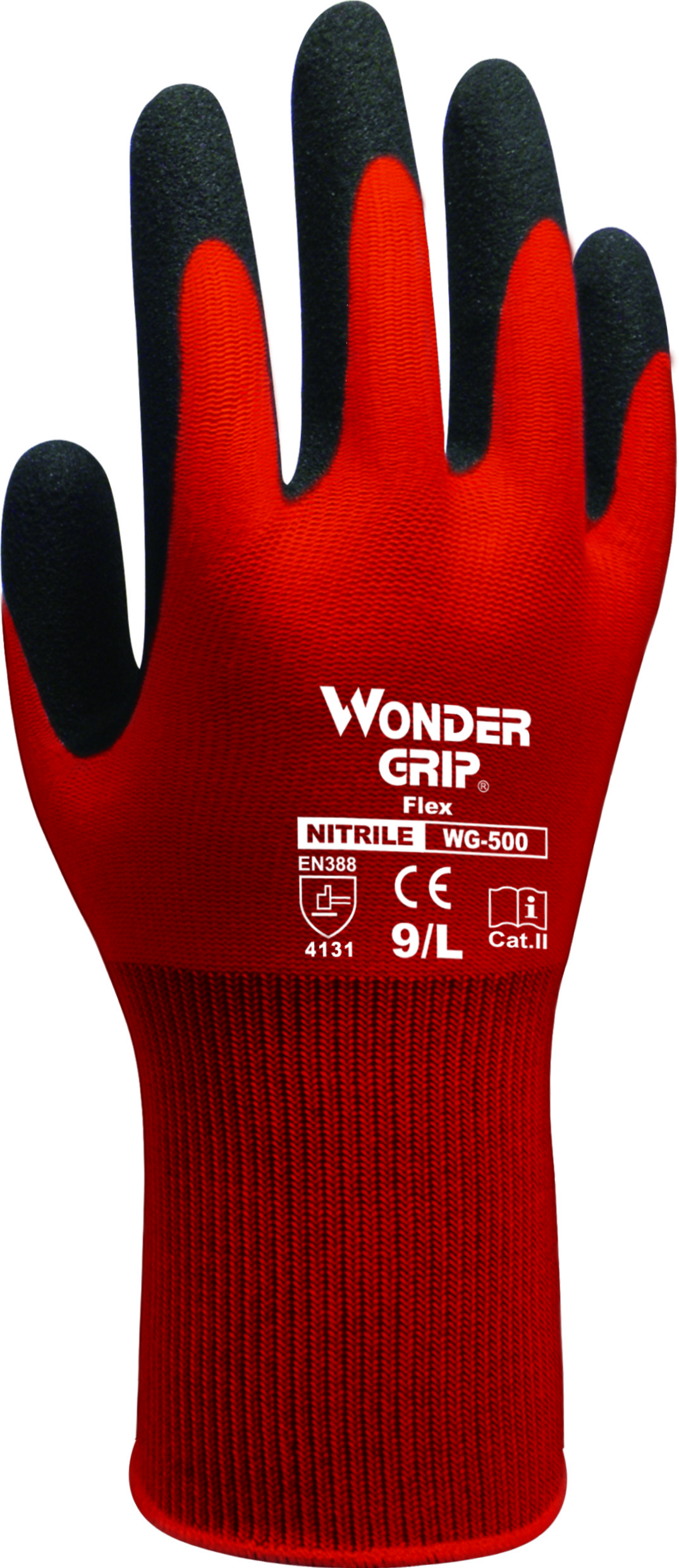GUANTO NYLON ROSSO NITR.9/L FLEX/9      