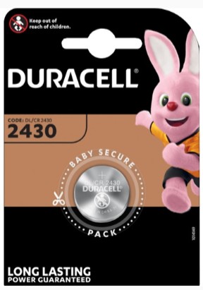 PILA DURACELL DL2430 3V 285 MAH LITIO   