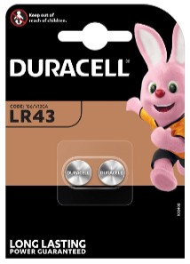 PILA DURACELL LR43 1.5V 70MAH ALK 2PZ