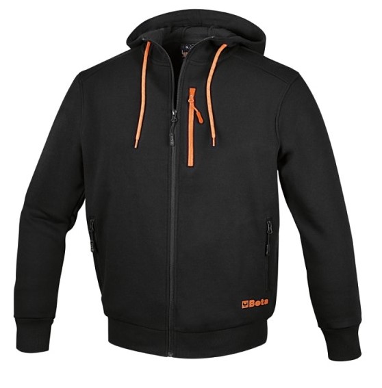 BETA7665N S FELPE ZIP LUNGA C/BLACK