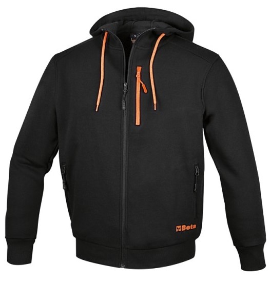 BETA 7665N L FELPE ZIP LUNGA C/BLACK    