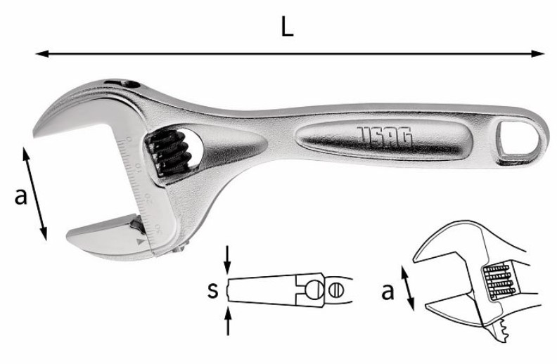 USAG 294AC 150-6" CHIAVE RULL. U02940010