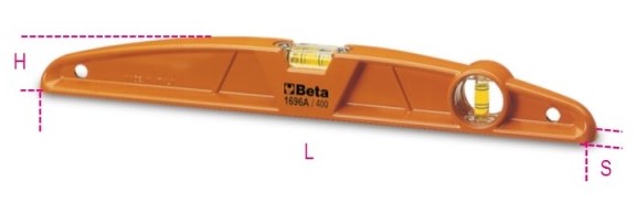 BETA 1696A 300 LIVELLA ALL.BASE RETT.   