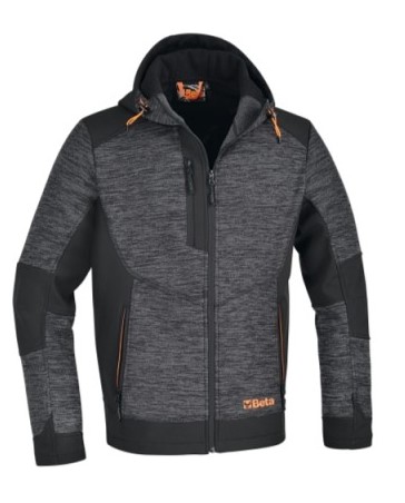 BETA 7637G XL FELPA C/CAPPUCCIO GRIGIA  