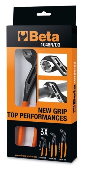 BETA 1048N/D3- KIT 3 PINZE POLIGRIP
