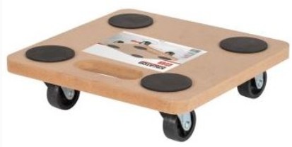 CARRELLO LEGNO 4 RUOTE GIR. 29X29 200KG.