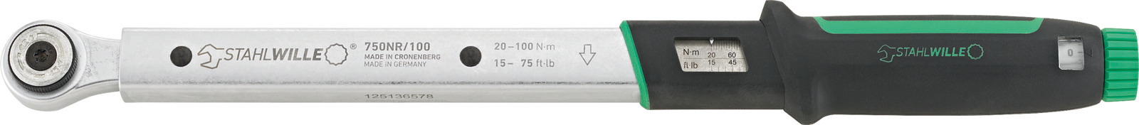 SW750NR/100 CHIAVE DINAM+MOLLA 20-100Nm