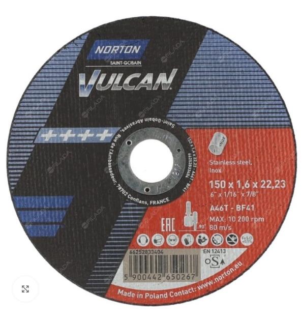 DISCHI VULCAN X INOX 150X1.6 66252833404