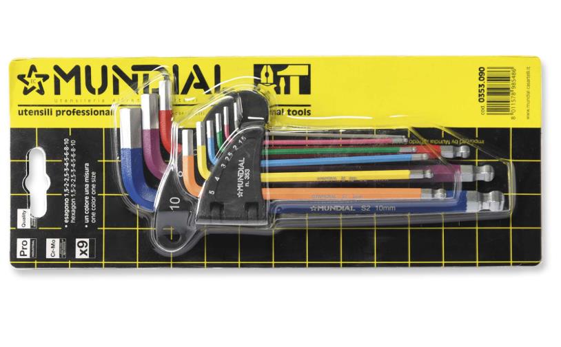 SET 9 CHIAVI ESAG SFER COLORATE 0353.090