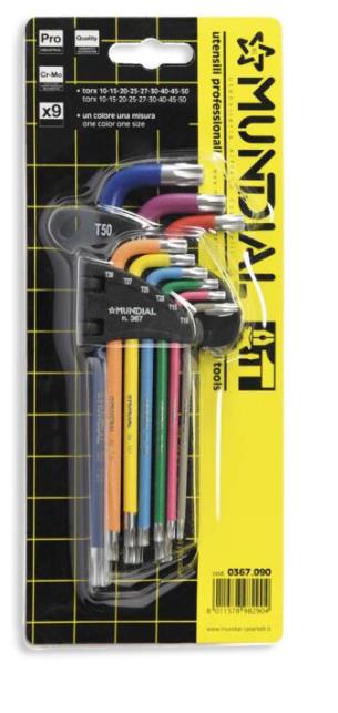 SET 9 CHIAVI TORX COLORATE 0367.090