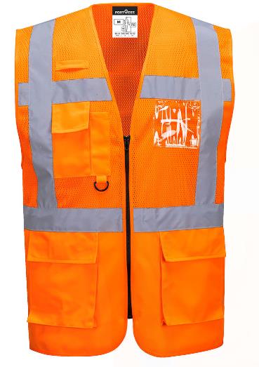 GILET TRAFOR.ALTA VISIB.ARANCIO C496 XL