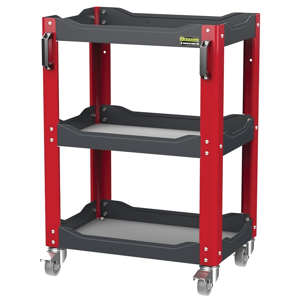 CARRELLO 3 RIPIANI ROSSO FG 117R/A