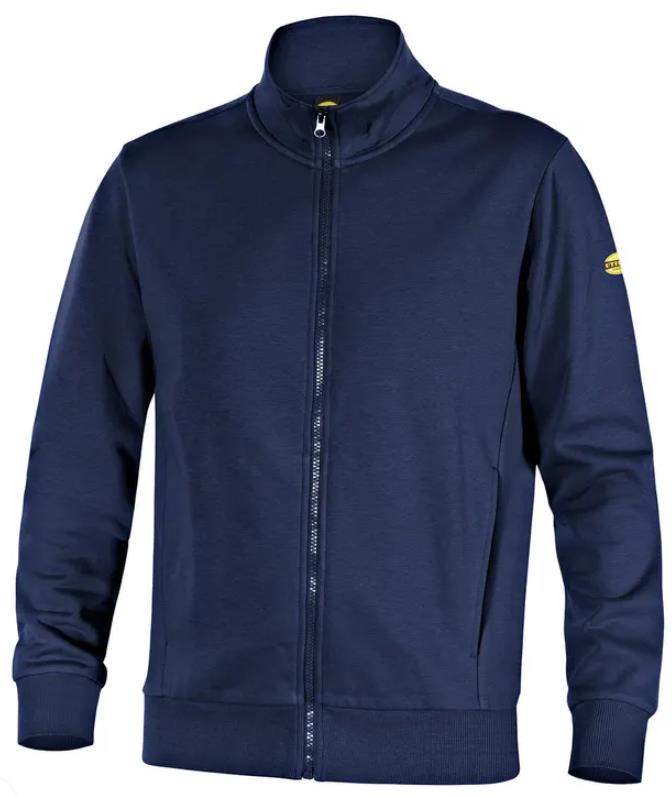 FELPA BLU ZIP 183056-60062 2XL