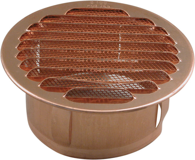 GRIGLIA TONDA INCASSO RAME 140 FI53429 G